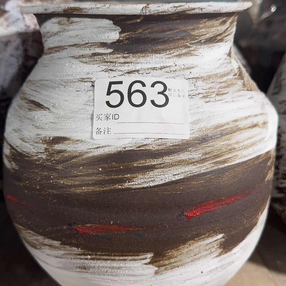摆件景德镇高温花器编码563高26口13默认无孔