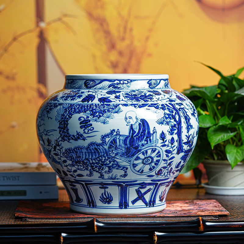 【小乔赏瓷】鬼谷子青花罐（qnts1）