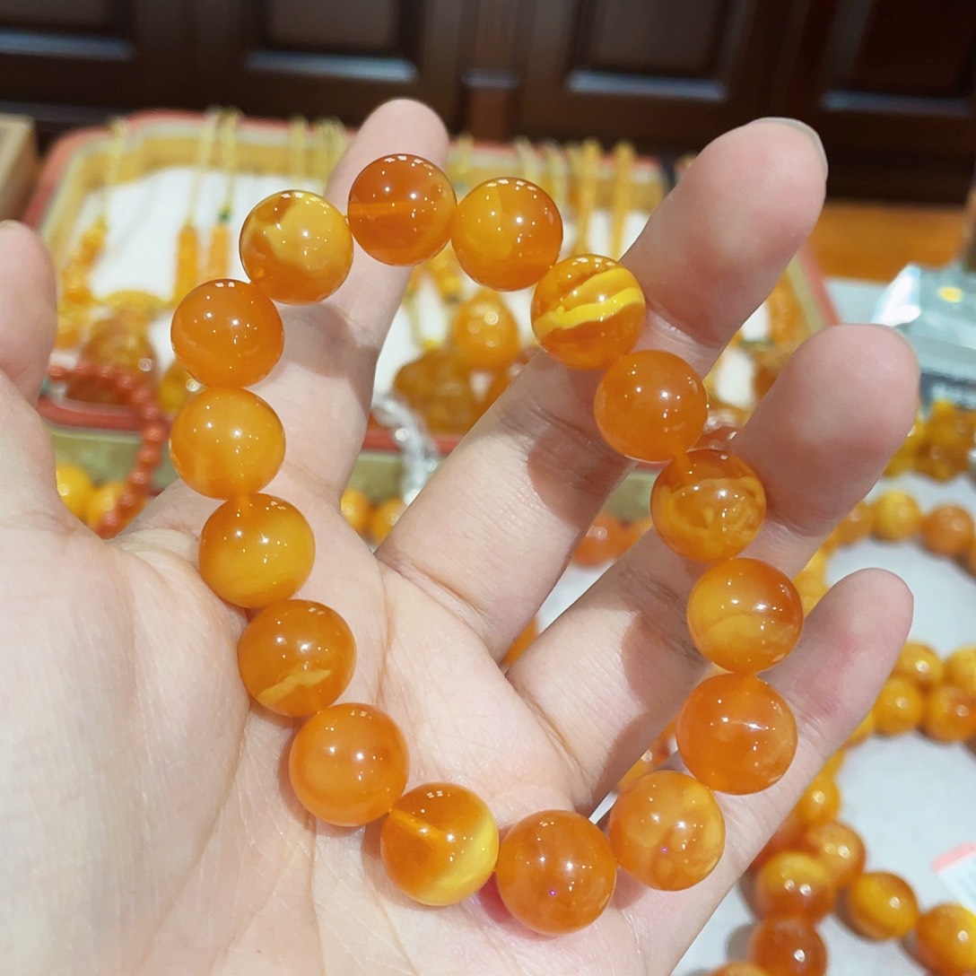 未镶嵌蜜蜡手链手串