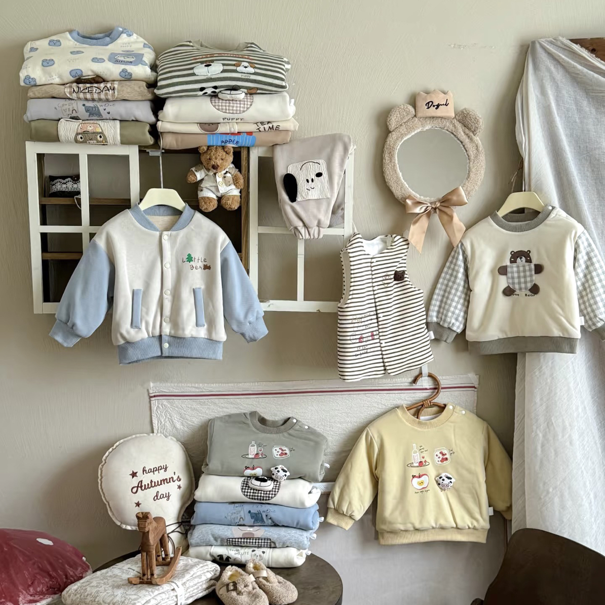 木禾25年春秋男女童卫衣套长袖高端高级感韩版（1-112）