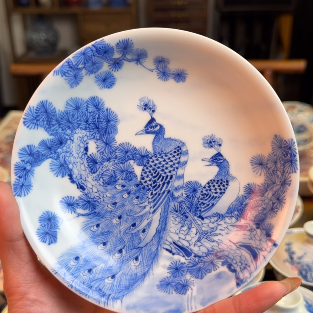 杯重工柴窑烧制双孔雀壶乘