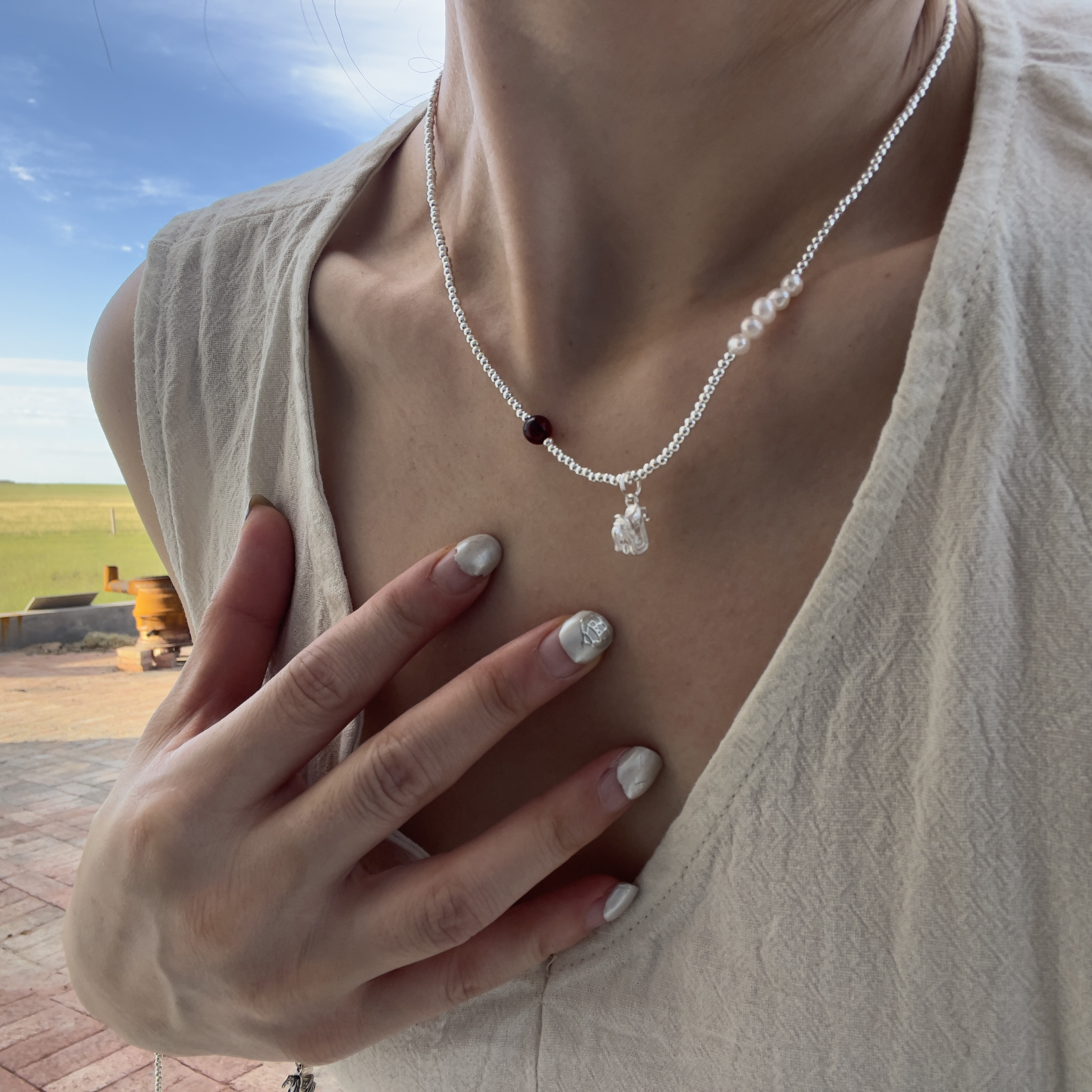 链子925银 阿腾莎银饰 鞍马项链 小众百搭民族设计感项链