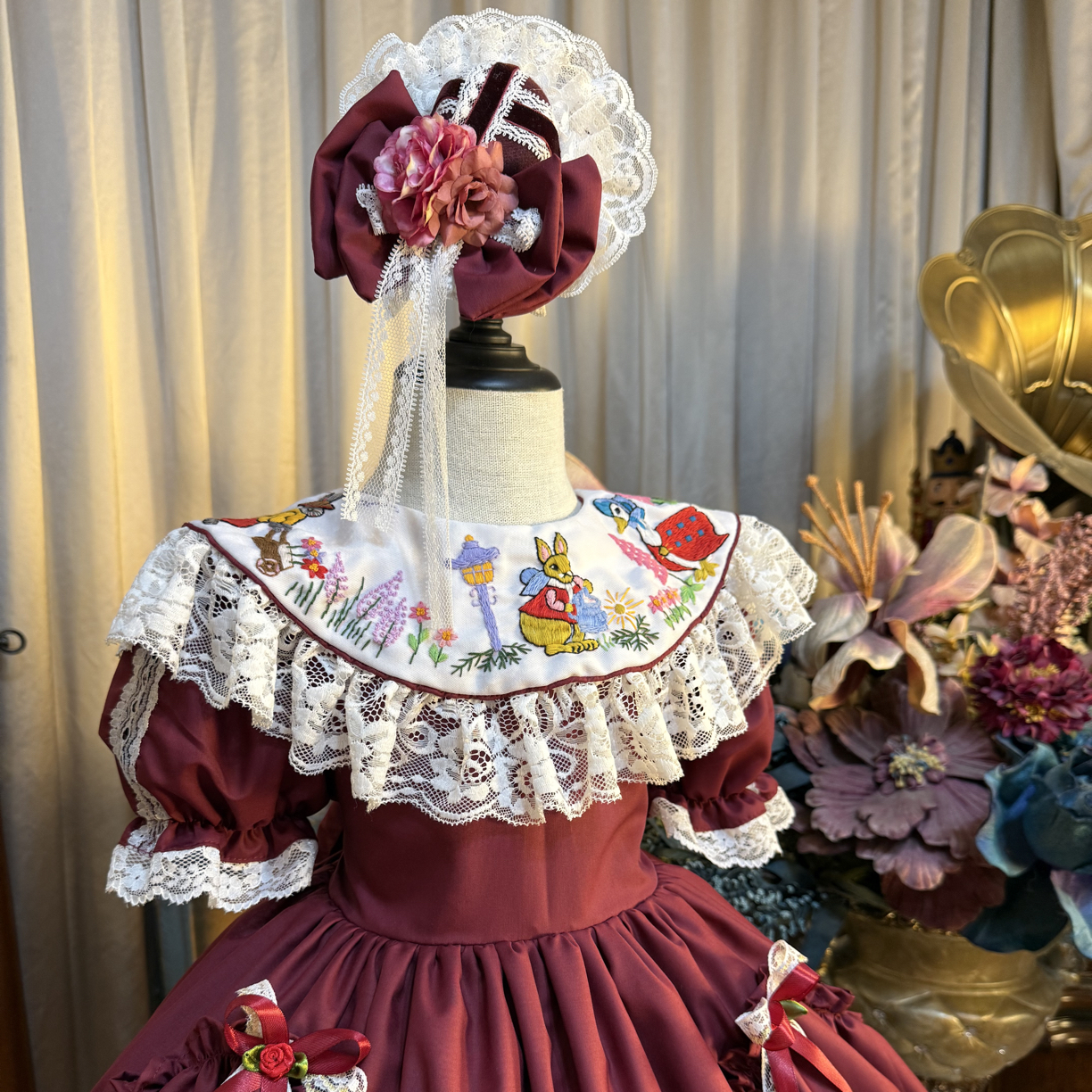 宫廷款彼得兔刺绣裙/升级面料（短款）