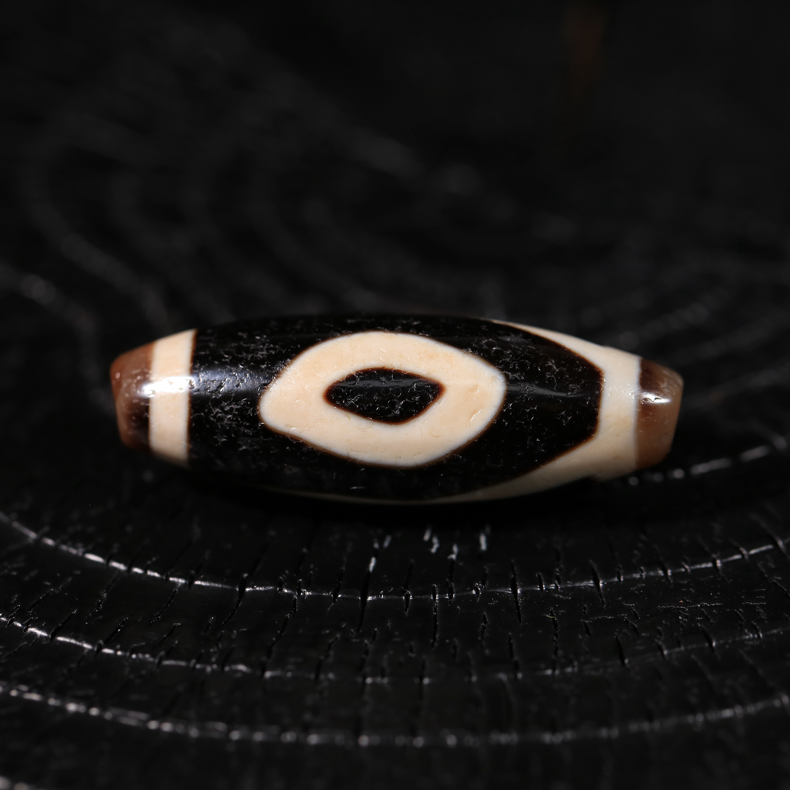 甜珠阁【行运任晓潘顶料】圣湖二眼老台湾精品天珠锁骨38.5*12.8mm