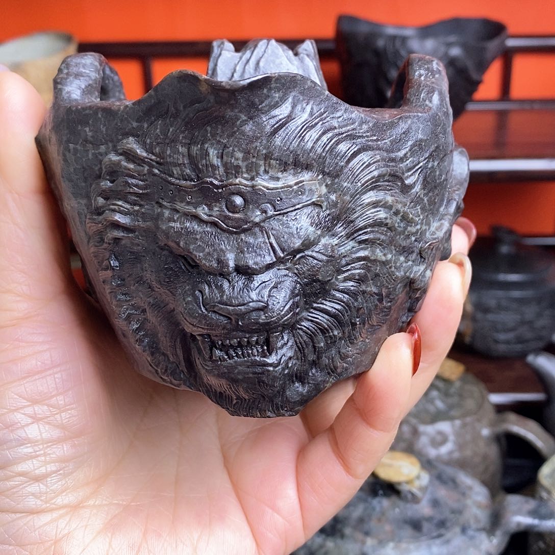 紫砂茶壶指**沙冰碛岩狮驼岭宝瓶壶