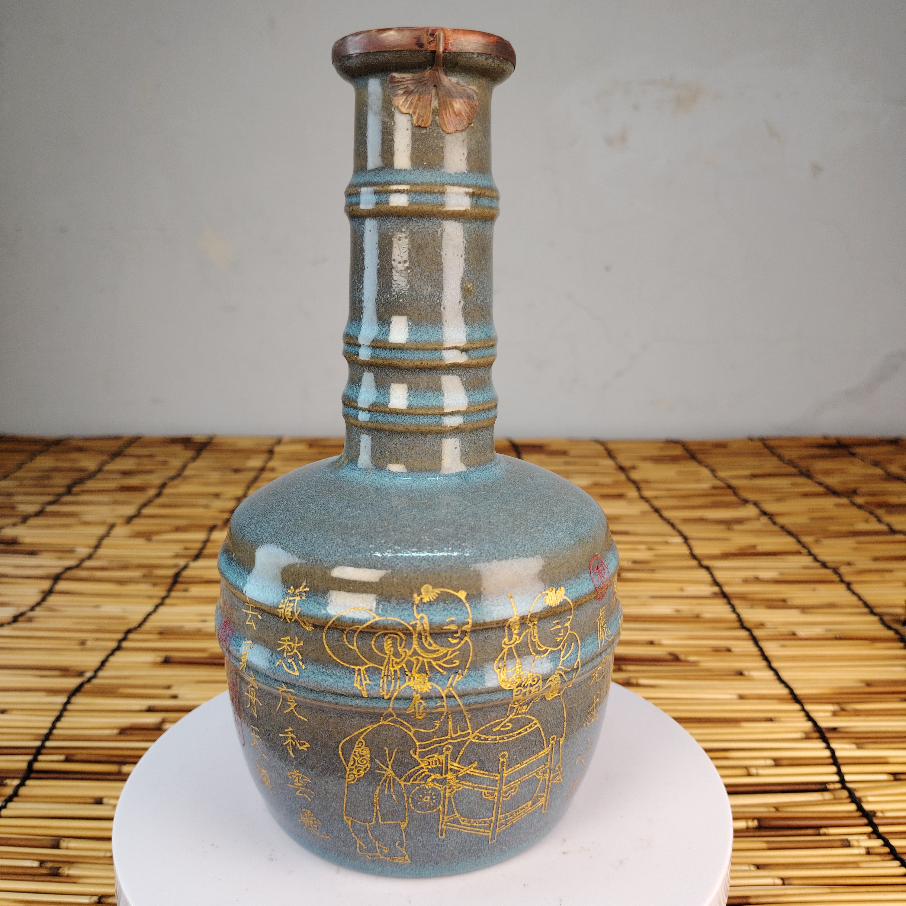 汝窑描金包铜口老工艺