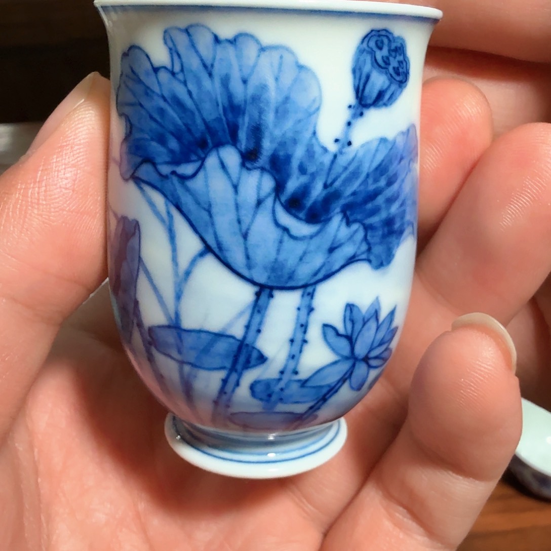 釉下青花柴窑单杯