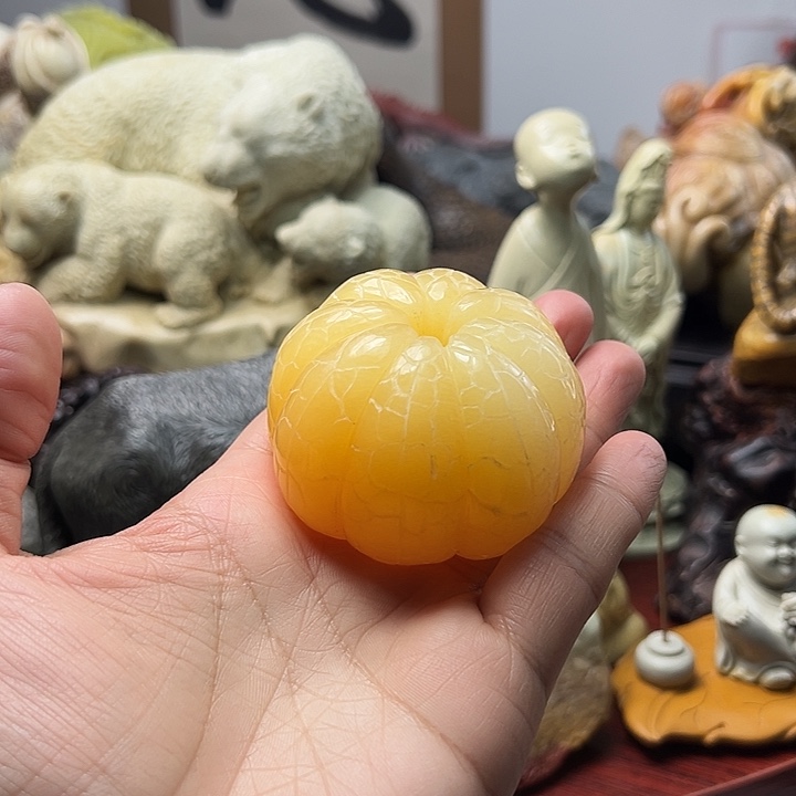 辽宁石橘子手把件