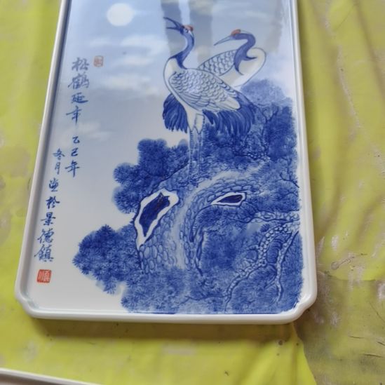 严***点景德镇釉下彩青花