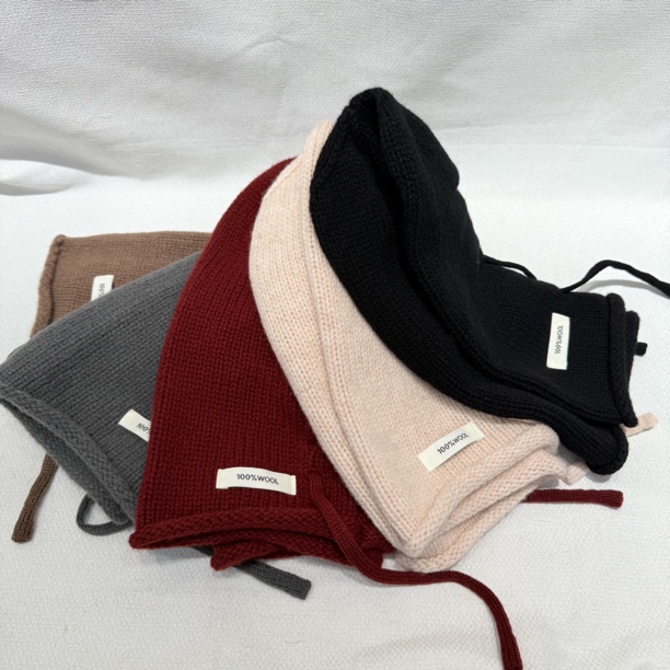 秋冬季ins韩版秋冬纯色100羊毛针织帽冷帽卷边帽子女堆堆帽百搭