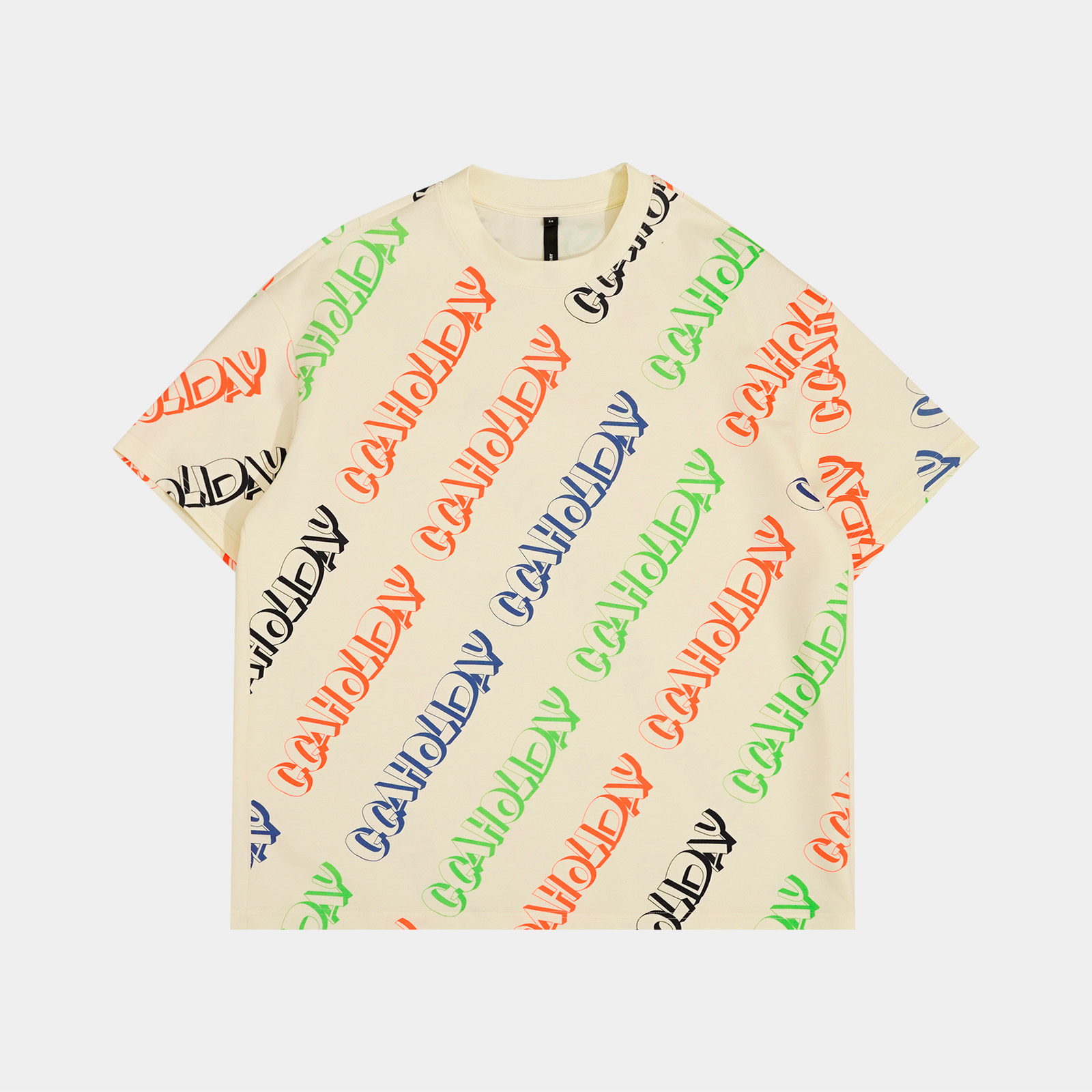 GG潮牌新款美式街头潮流宽松休闲情侣彩色字母百搭显瘦T恤-152246