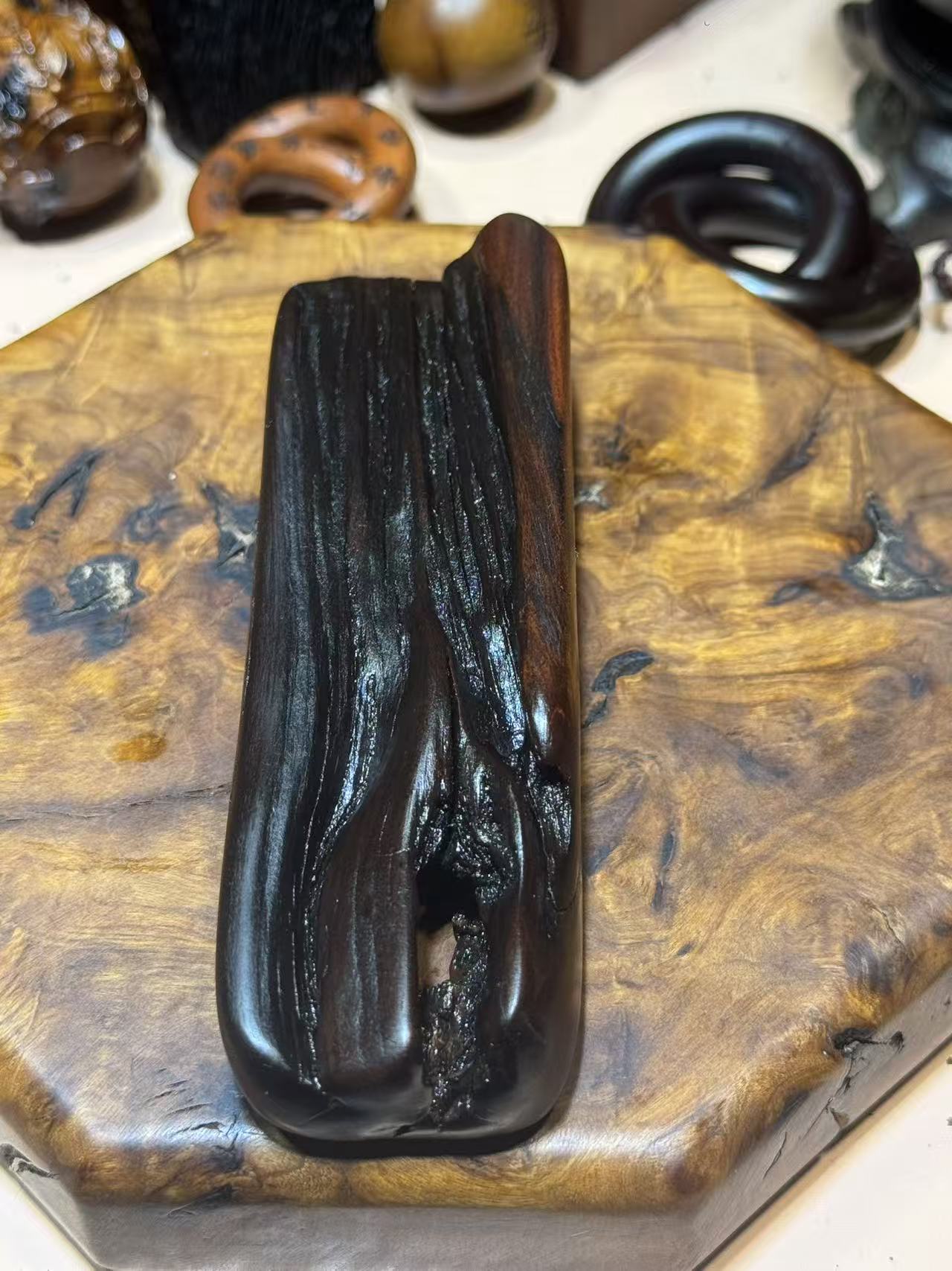 天然雷击枣木手把件6–50（以直播间实物为准）