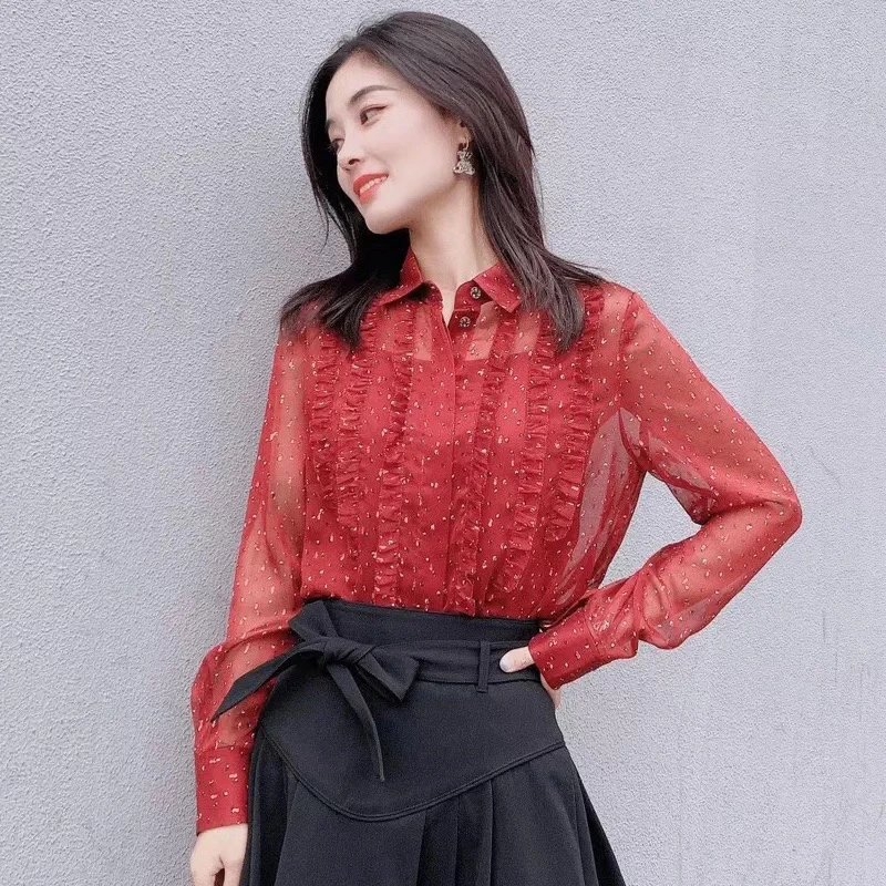 不支持退换/雪纺碎花衬衫5300521