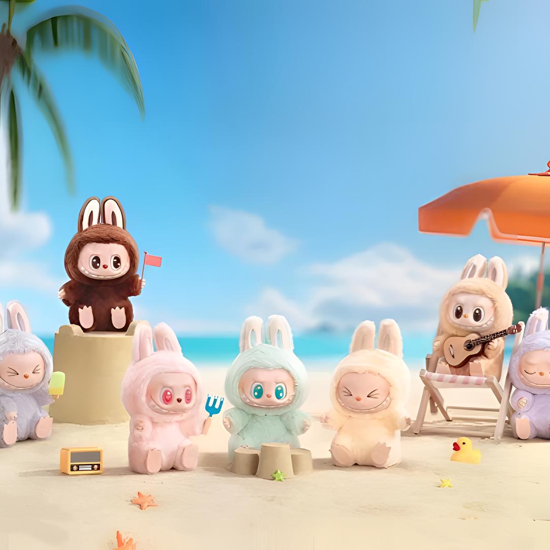 【拆盒】Labubu坐坐派对搪胶系列盲盒潮玩手办情人节礼物