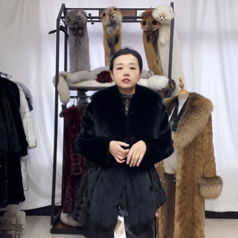 水貂毛短款保暖外套