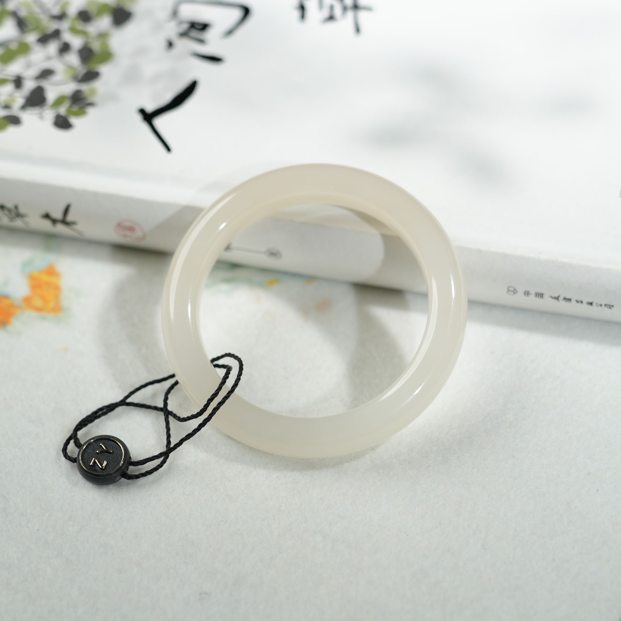 【睿泽&小池专属】和田玉冰藕粉手镯-货中 51-60#(有轻微结构）