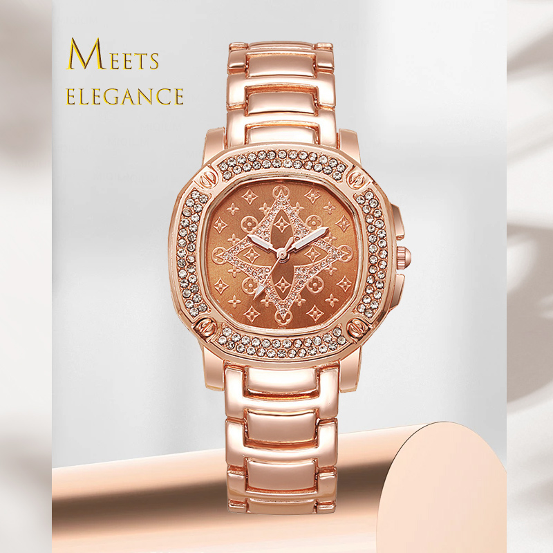 「回馈粉丝」高级经典老花方块女士石英手表