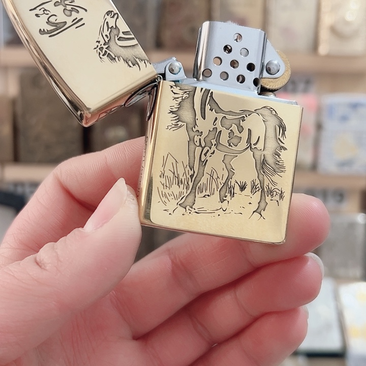 佐罗二代T机黄铜精雕马到成功火机