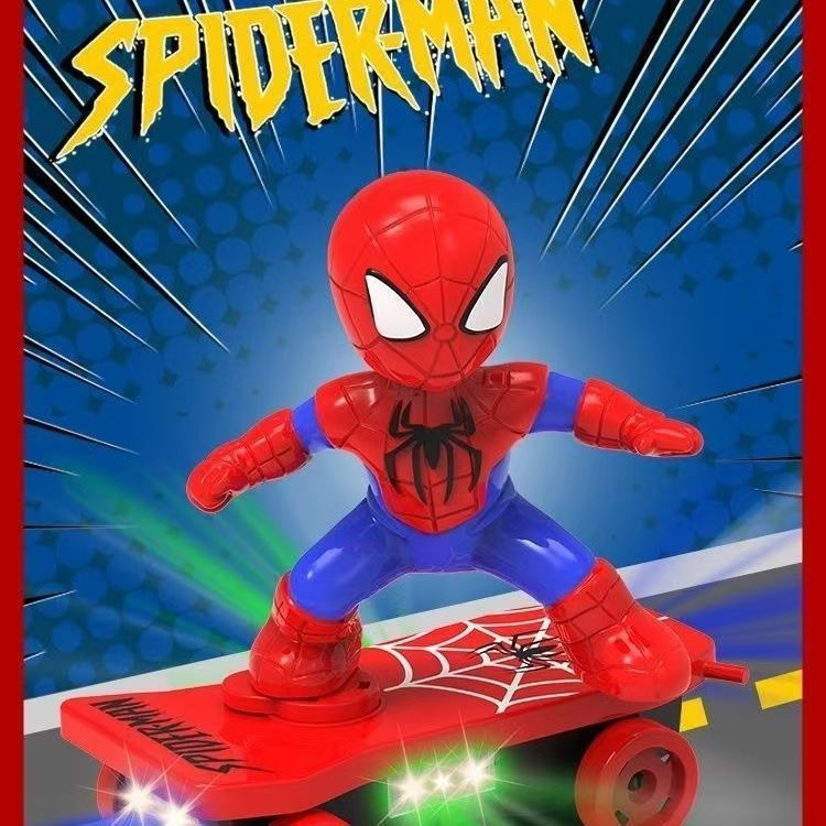 （静）蜘蛛侠特技电动滑板车炫酷科学实验益智电池自备电商盒装