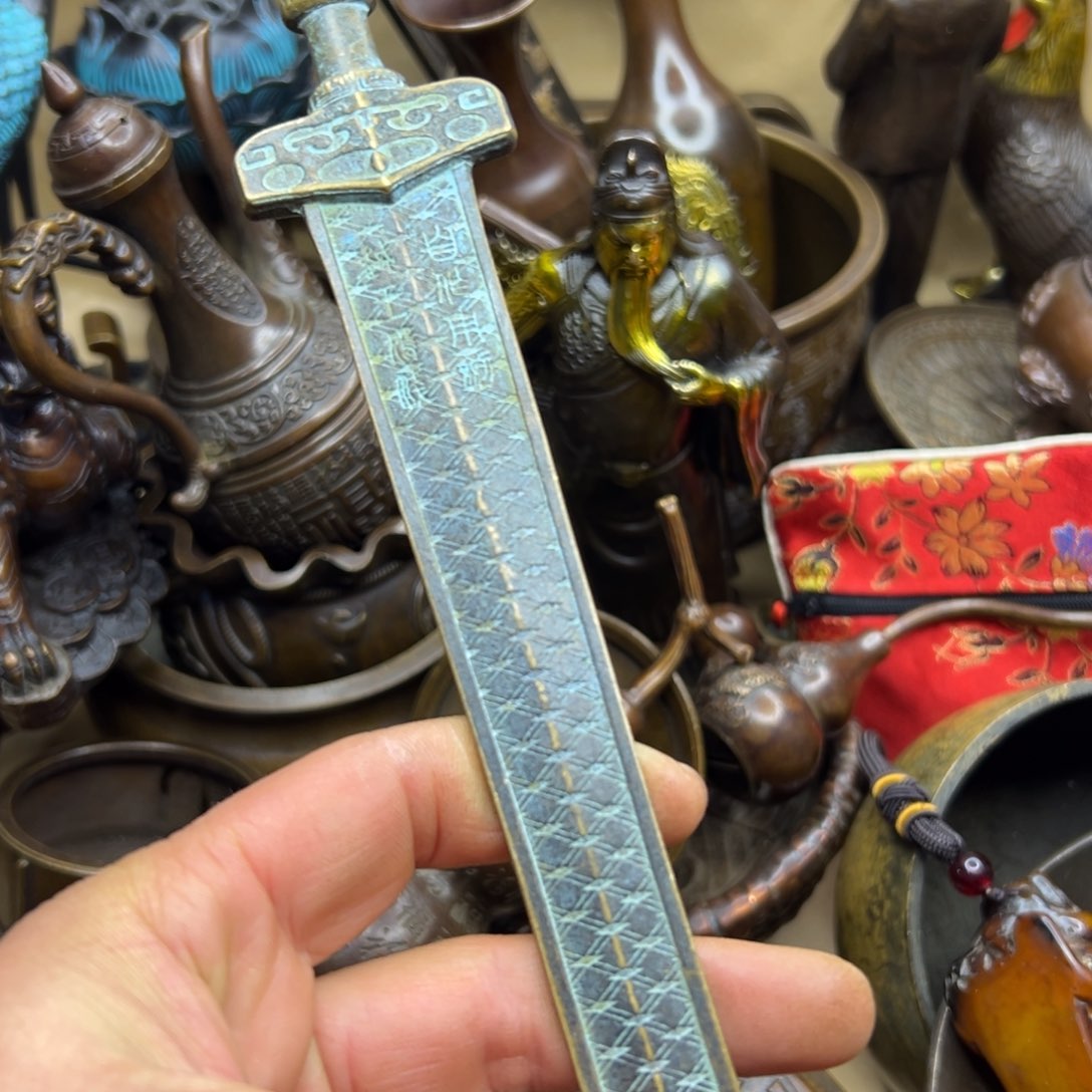 铜摆件欢迎欢迎你