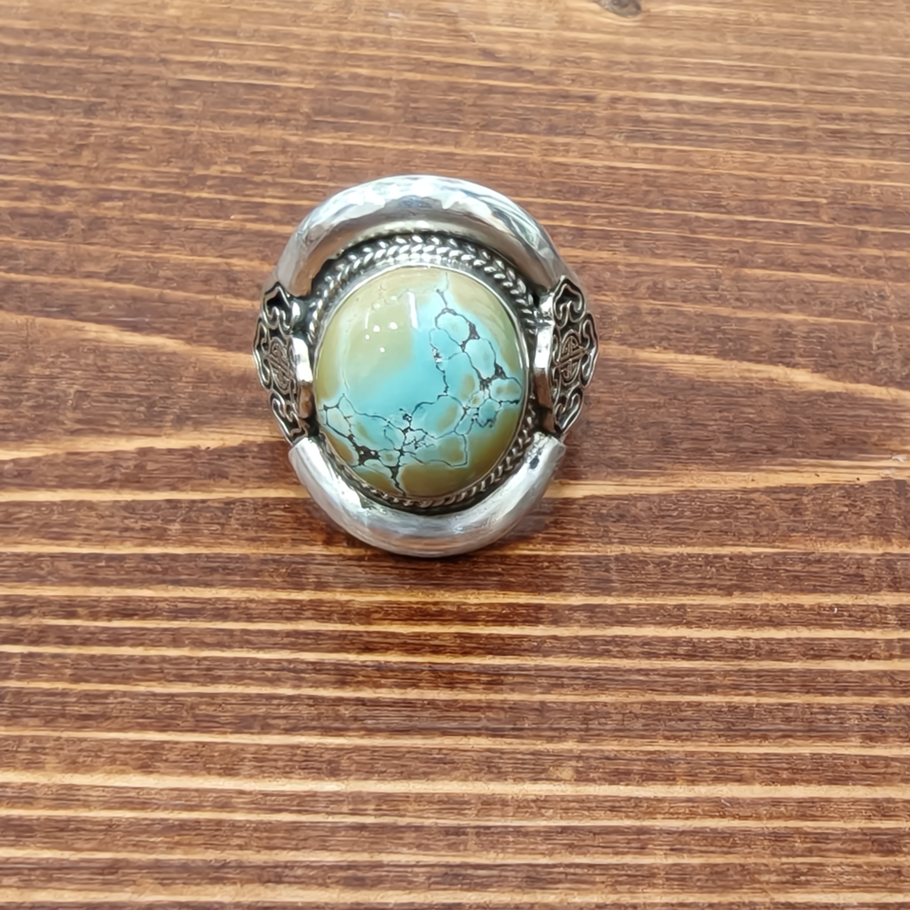 绿松石手工可调节戒指