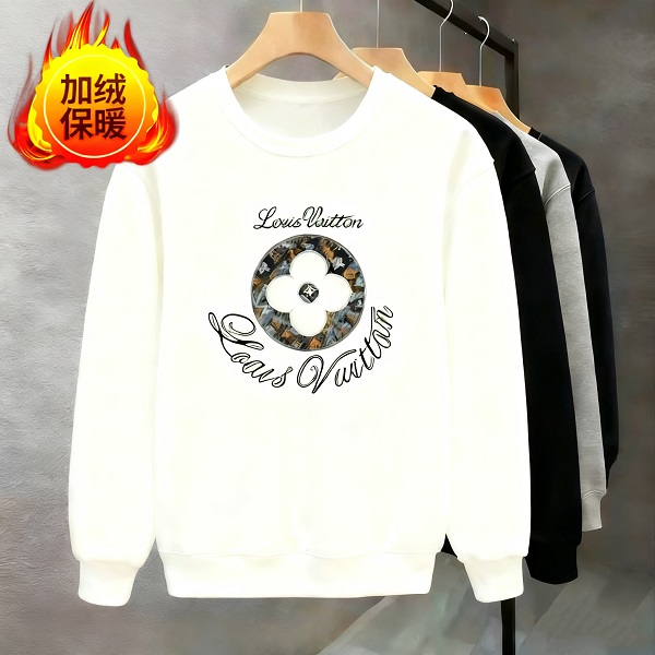 【加绒加厚】圆领秋冬潮流极简穿搭男士卫衣冬款时尚打底衫老花