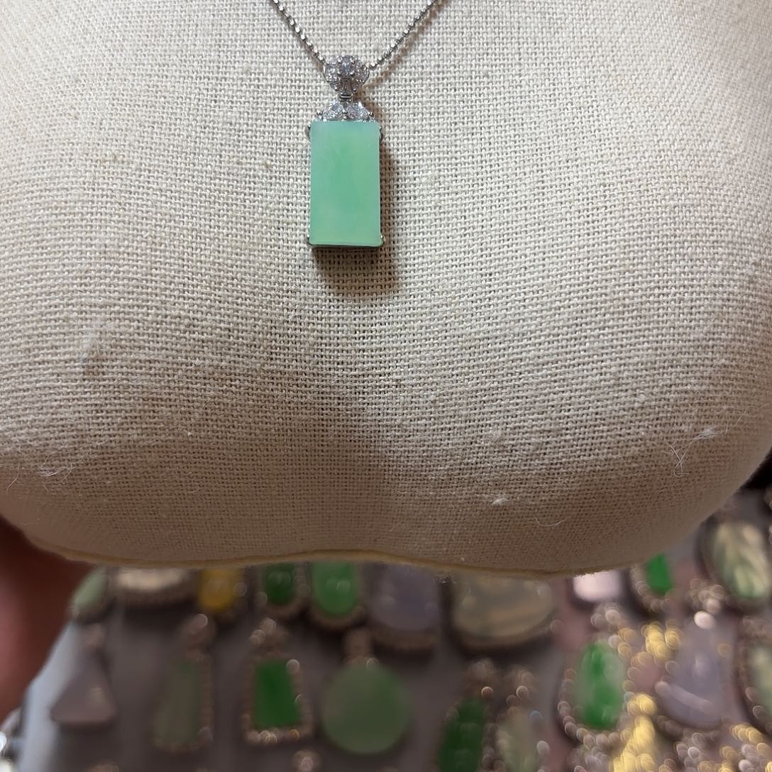 (***6翡翠银S925镶嵌吊坠(不含链)