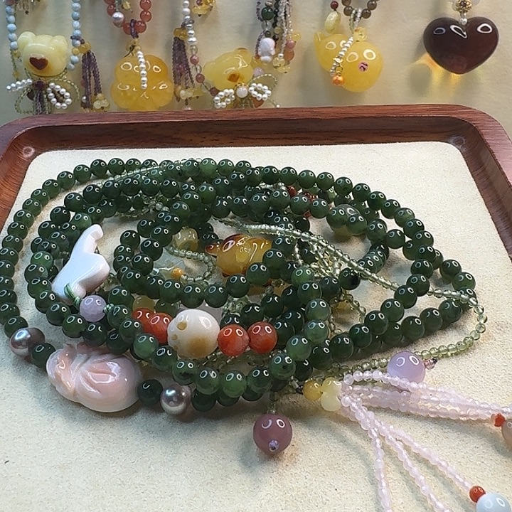 琥珀未镶嵌手链琥珀项链