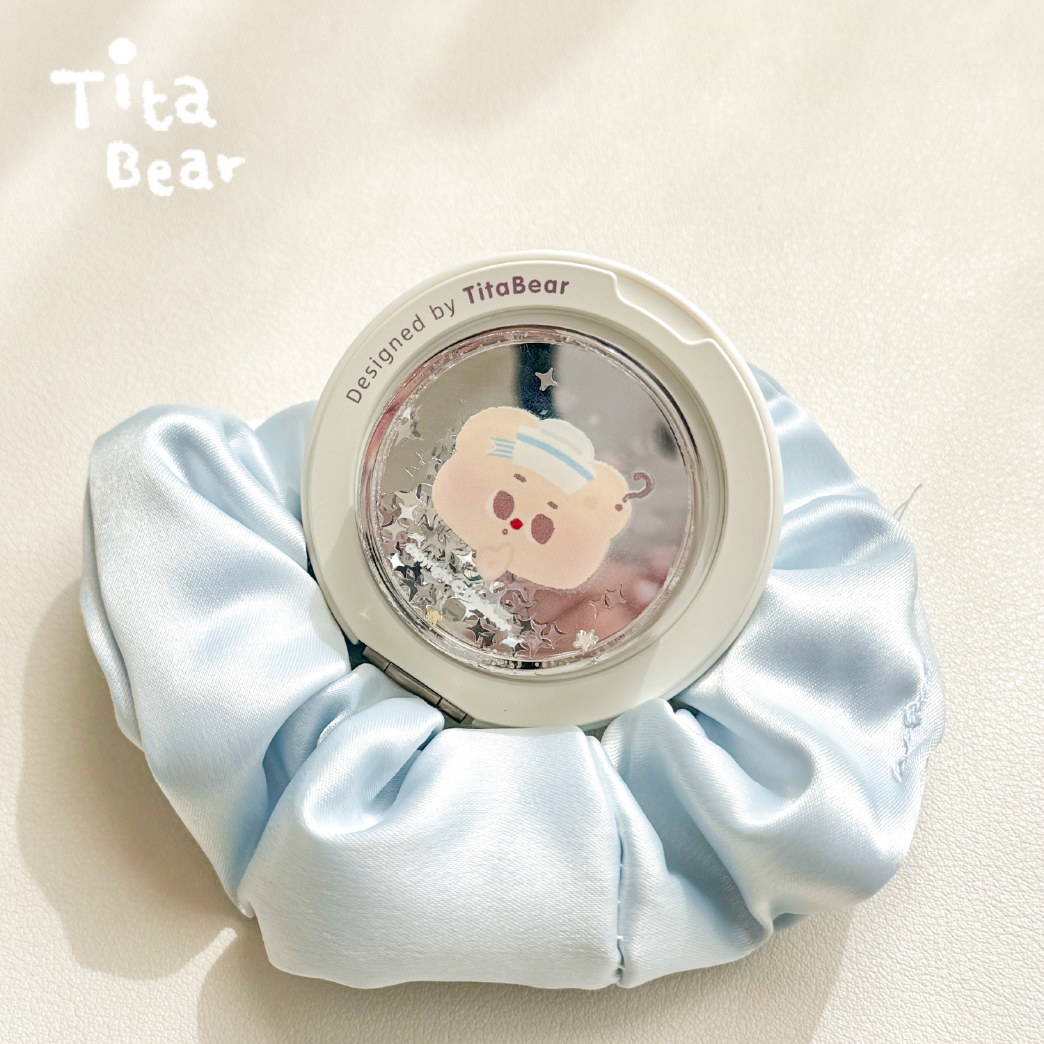 TitaBear-Tita航行日记支点二合一流沙镜面卡通苹果磁吸支架通用
