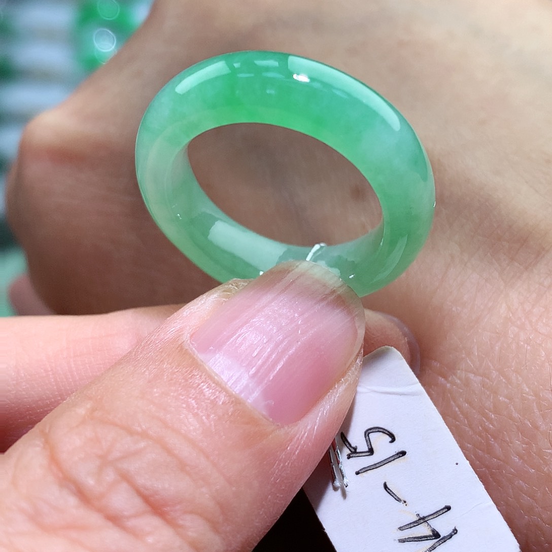 翡翠戒指未镶嵌14-15号