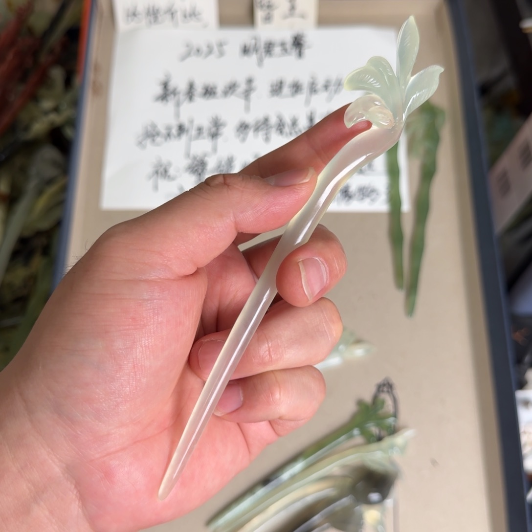 岫玉发饰未镶嵌明君玉簪贼拉好看