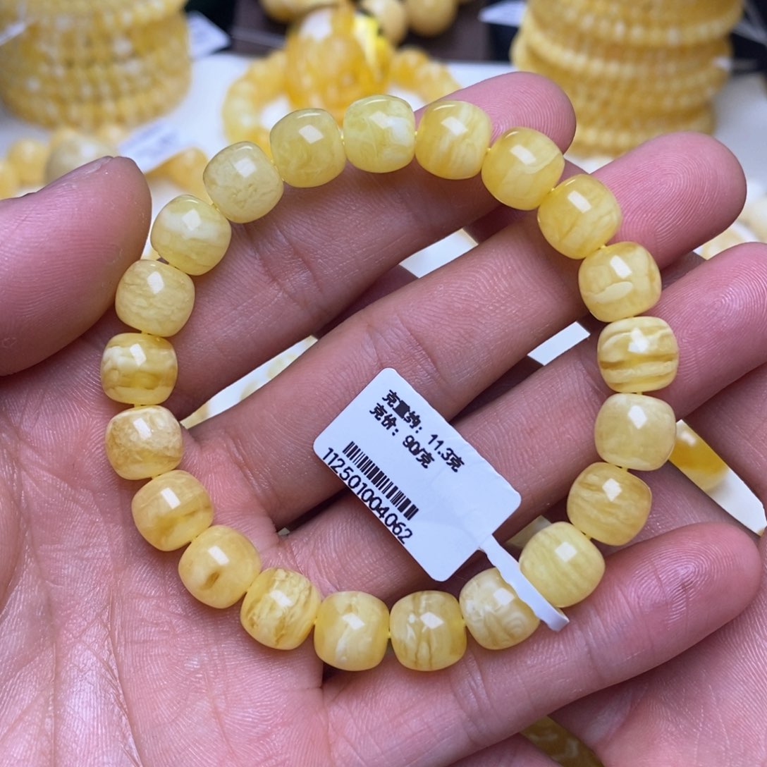 【闪购商品】蜜蜡裸石未镶嵌9+老型手串