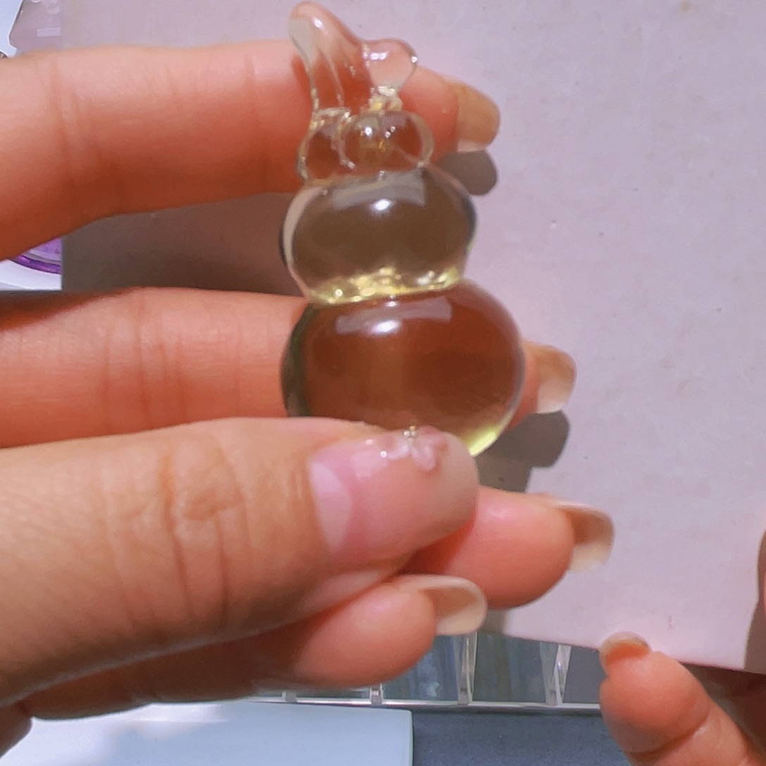 水晶颈饰未镶嵌天然黄水晶葫芦吊坠