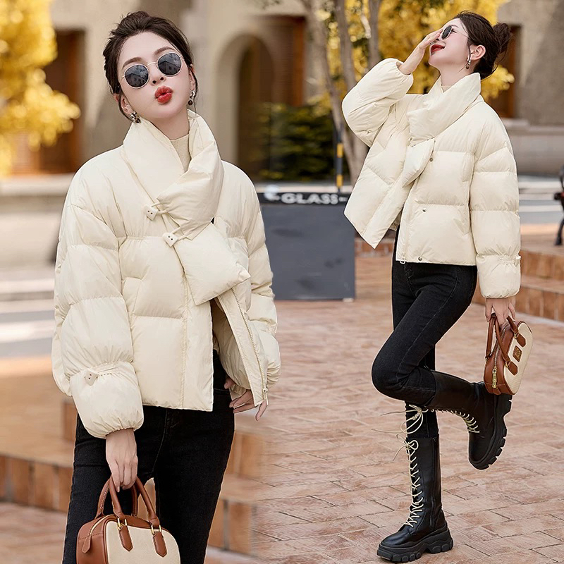 2024洋气短款围巾款羽线服