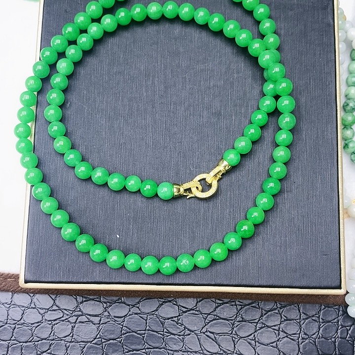 翡翠颈饰未镶嵌6mm项链00000000