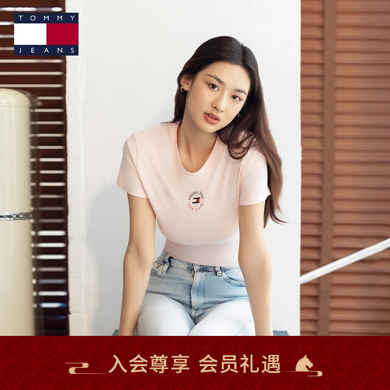 【修身正肩】Tommy25夏季女潮流休闲纯色辣妹薄款短袖上衣T恤20316