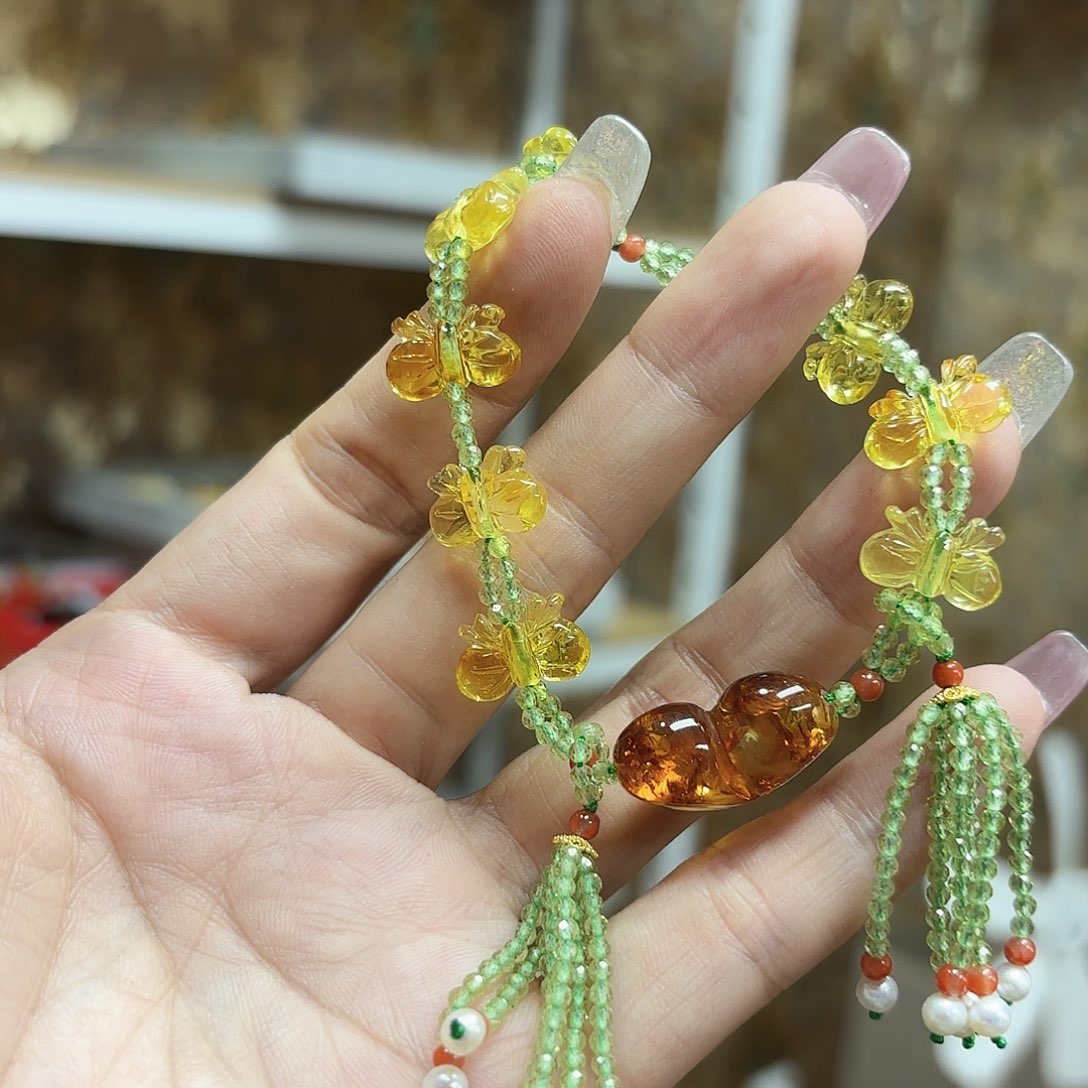 琥珀未镶嵌手链琥珀