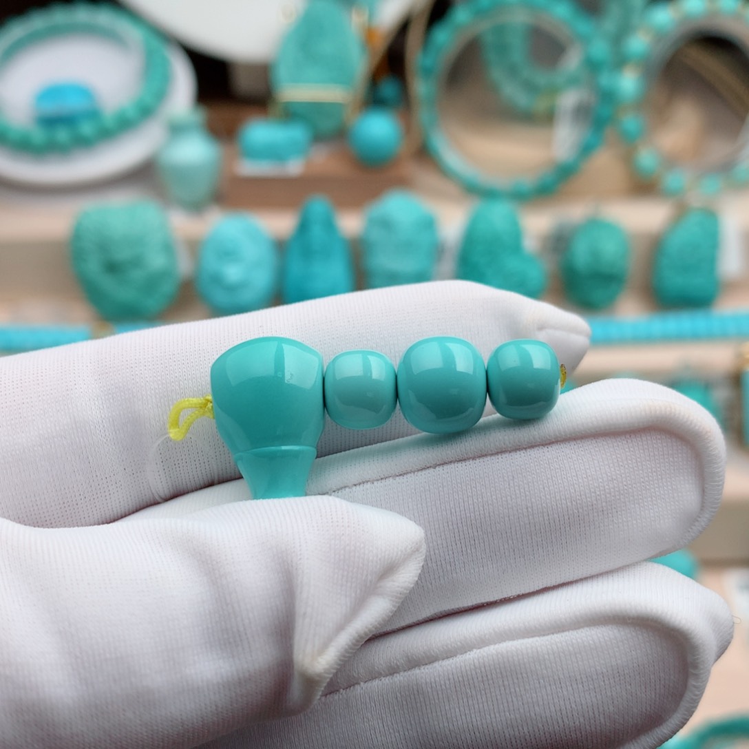 绿松石珠宝奇石未镶嵌9m m