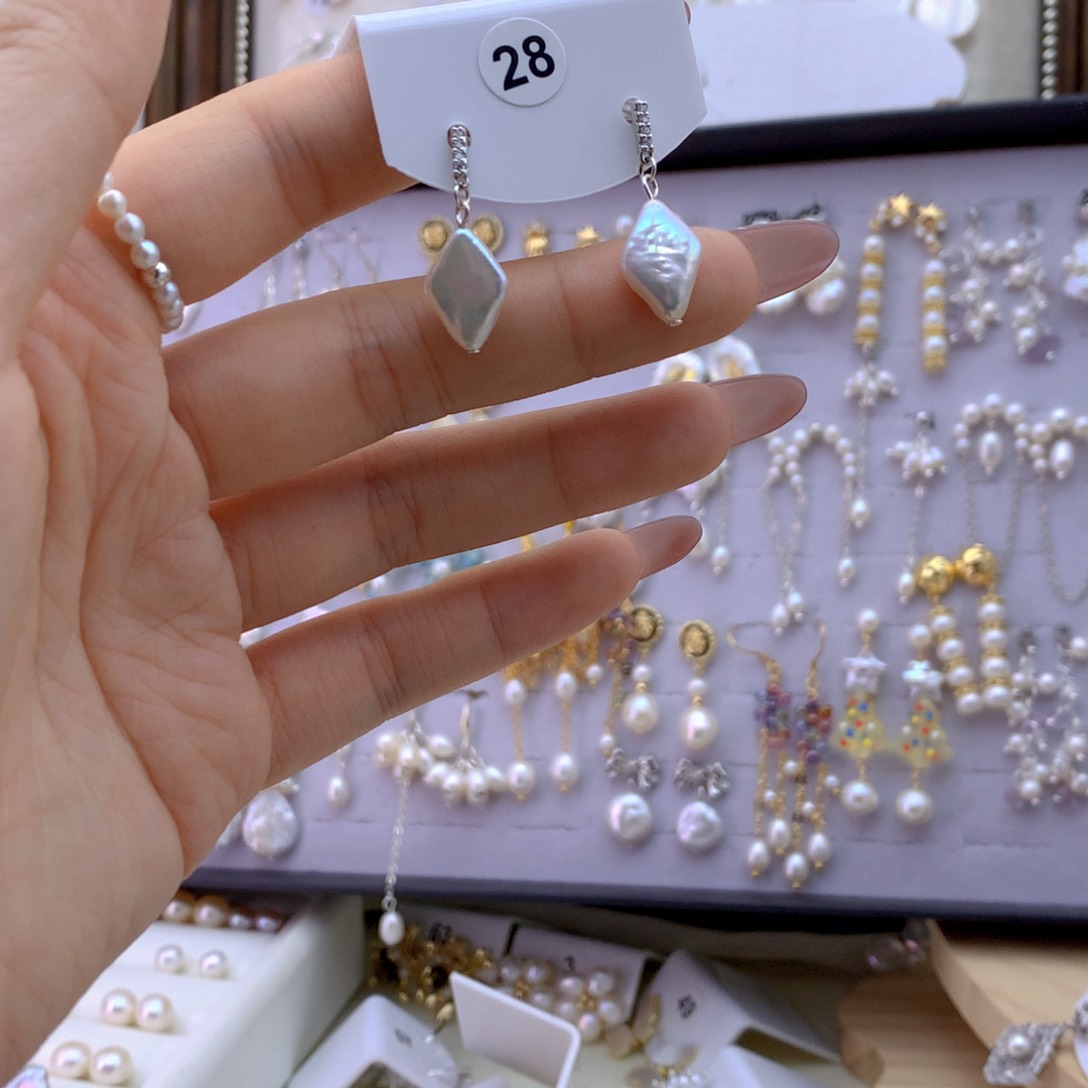 未镶嵌耳饰淡水珍珠z*l