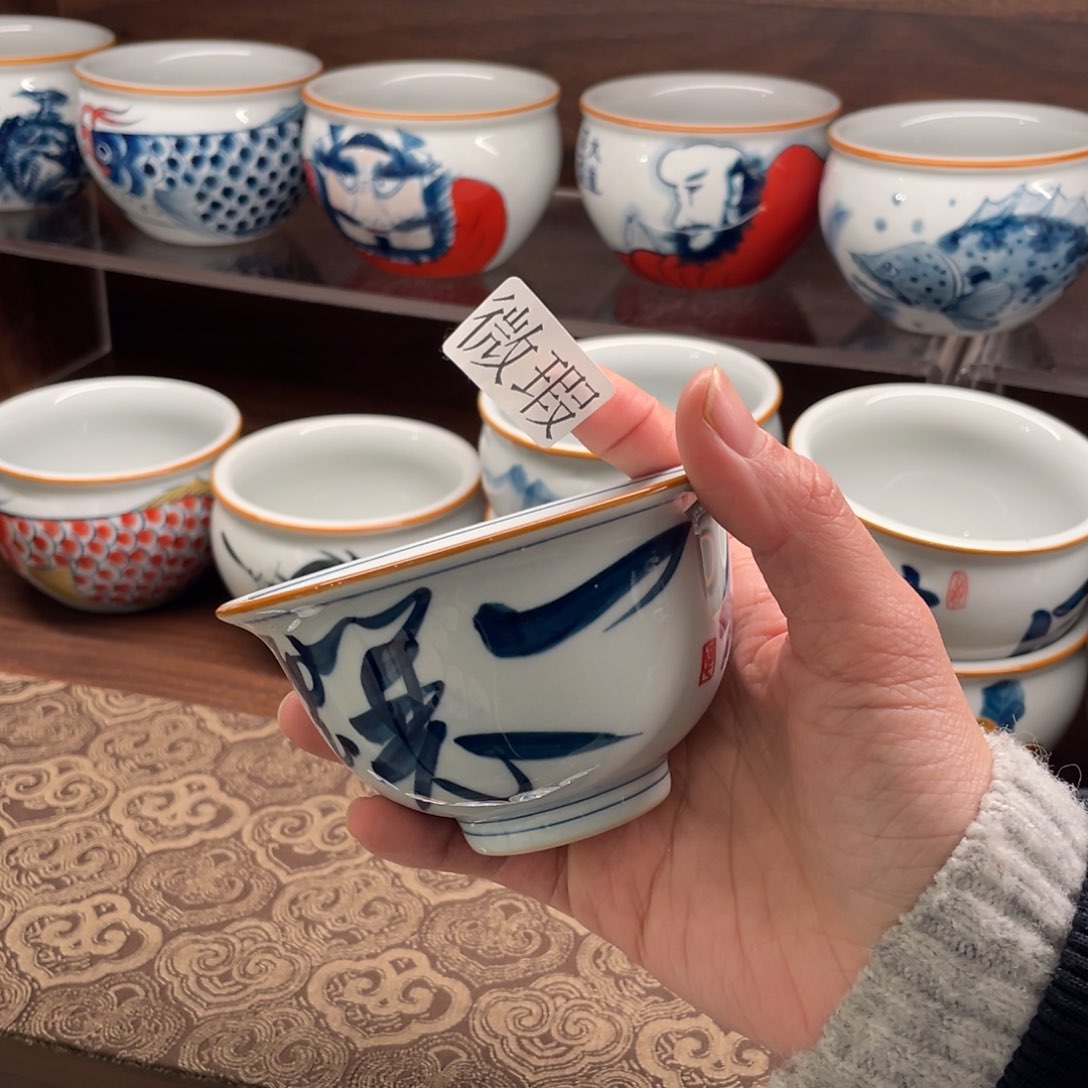 微瑕釉下彩纯手绘