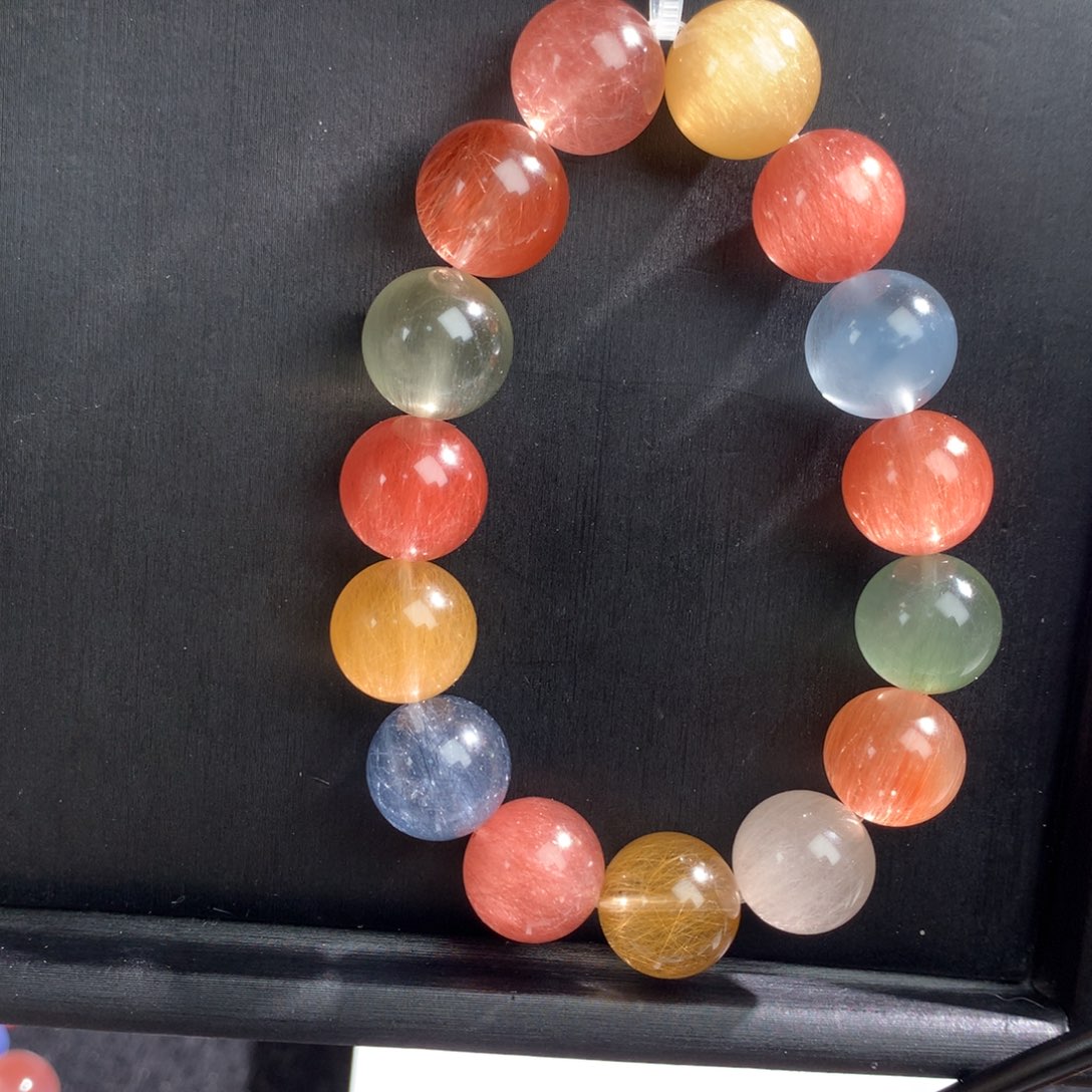 未镶嵌手链水晶糖果兔毛