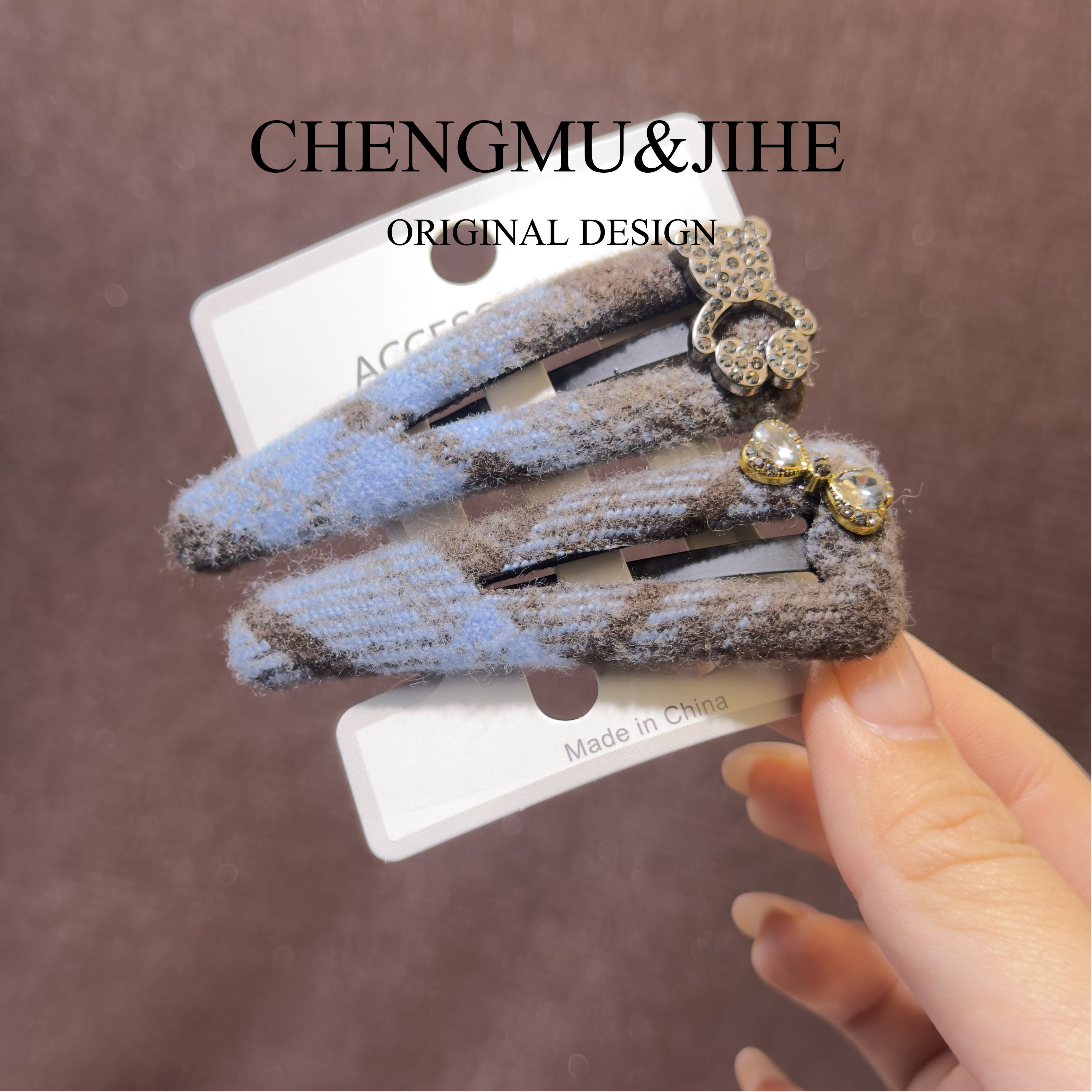 【澄沐几禾】FQ-092原创设计发卡发夹发圈抓夹韩系轻奢时尚可爱重工