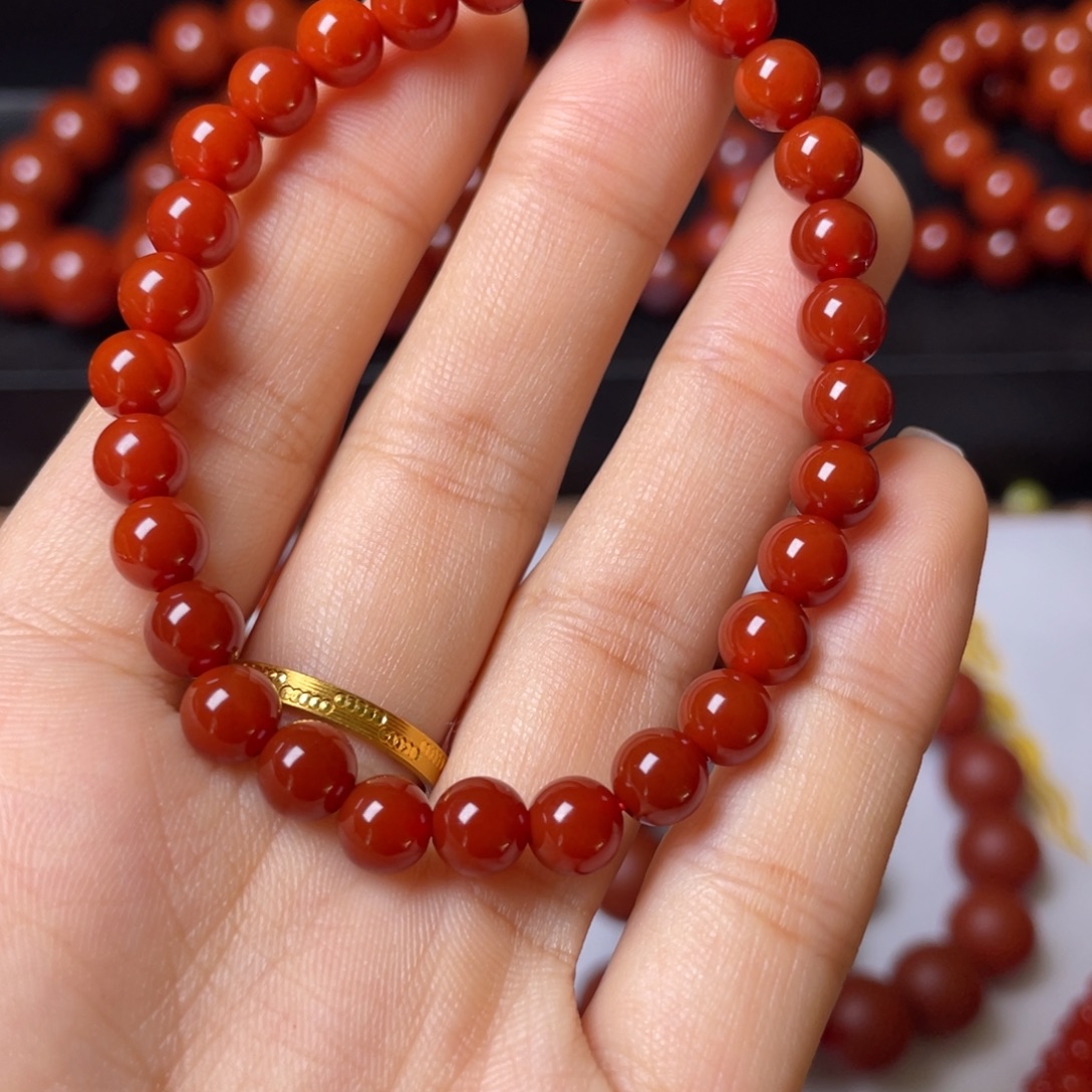 南红玛瑙未镶嵌手链