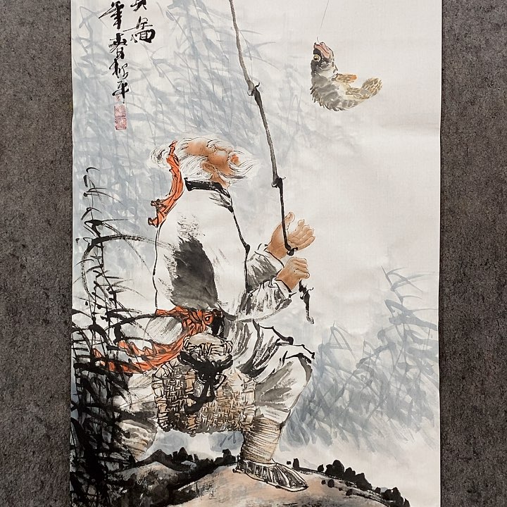 国画前*?手绘国画人物