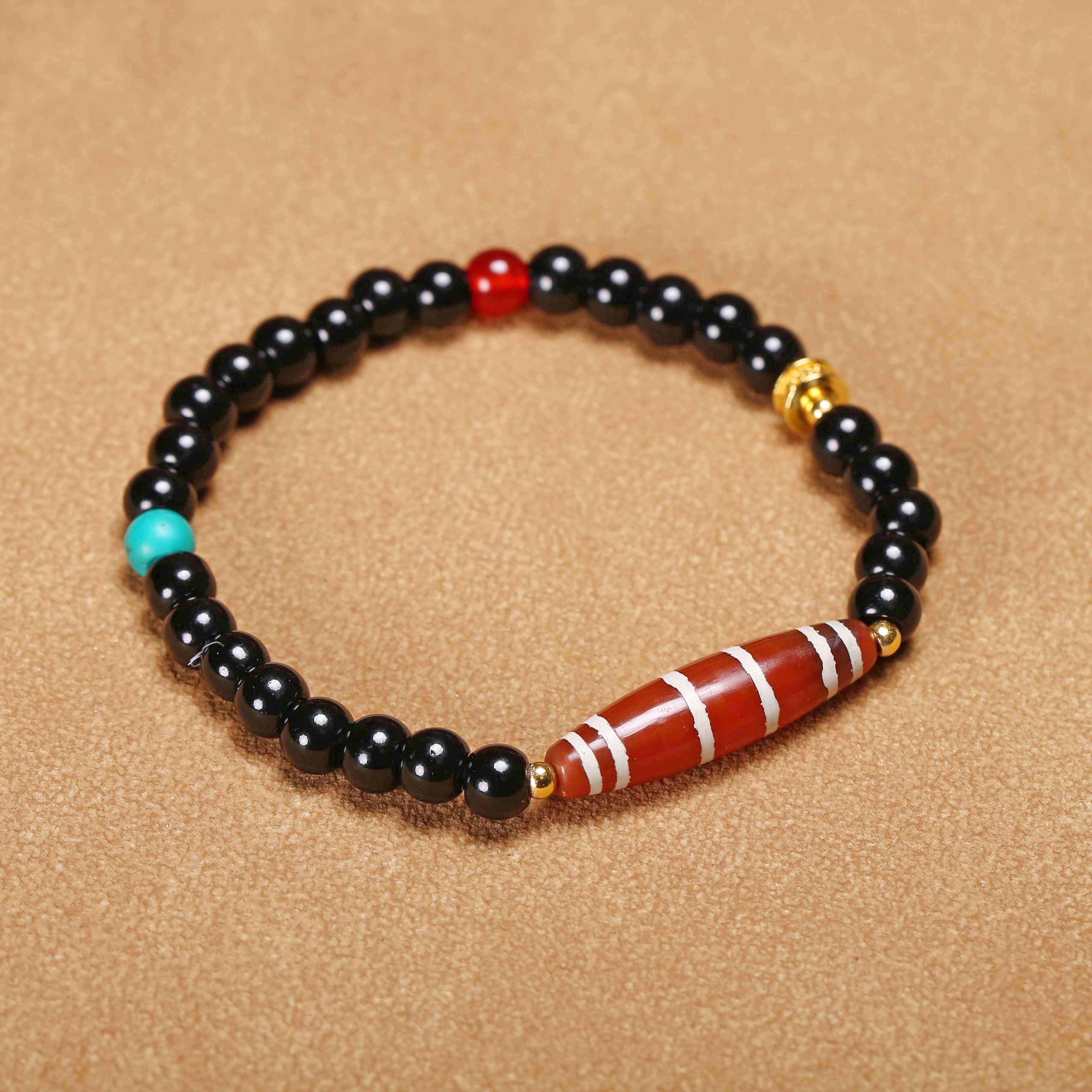 【济文阁】JZYM25020515十九世纪 红玛瑙勒子主珠手串