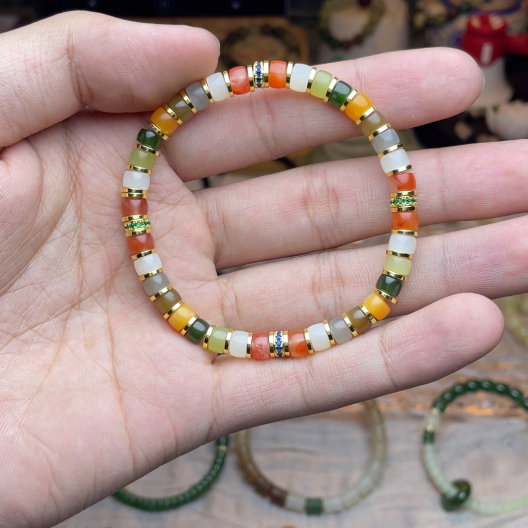 和田玉未镶嵌手链