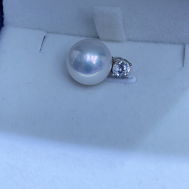 淡水珍珠吊坠(不含链)银S925镶嵌米*