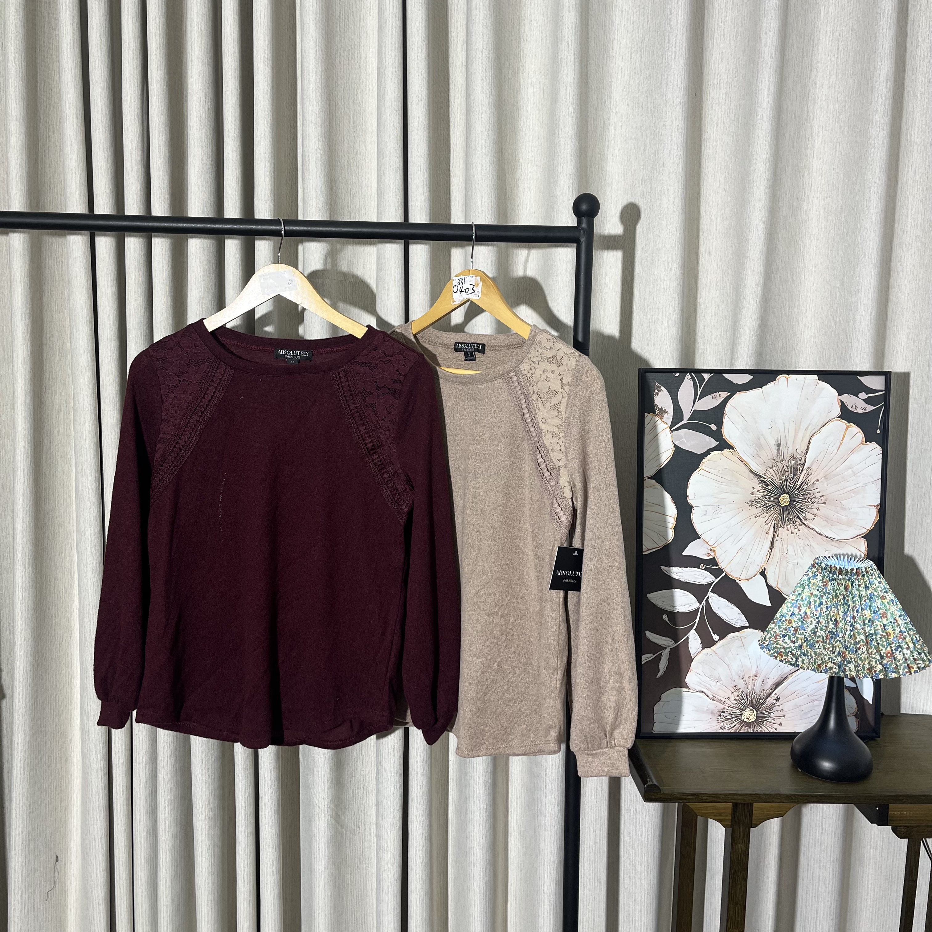 宽松型螺纹长袖T恤打底衫纯色1913