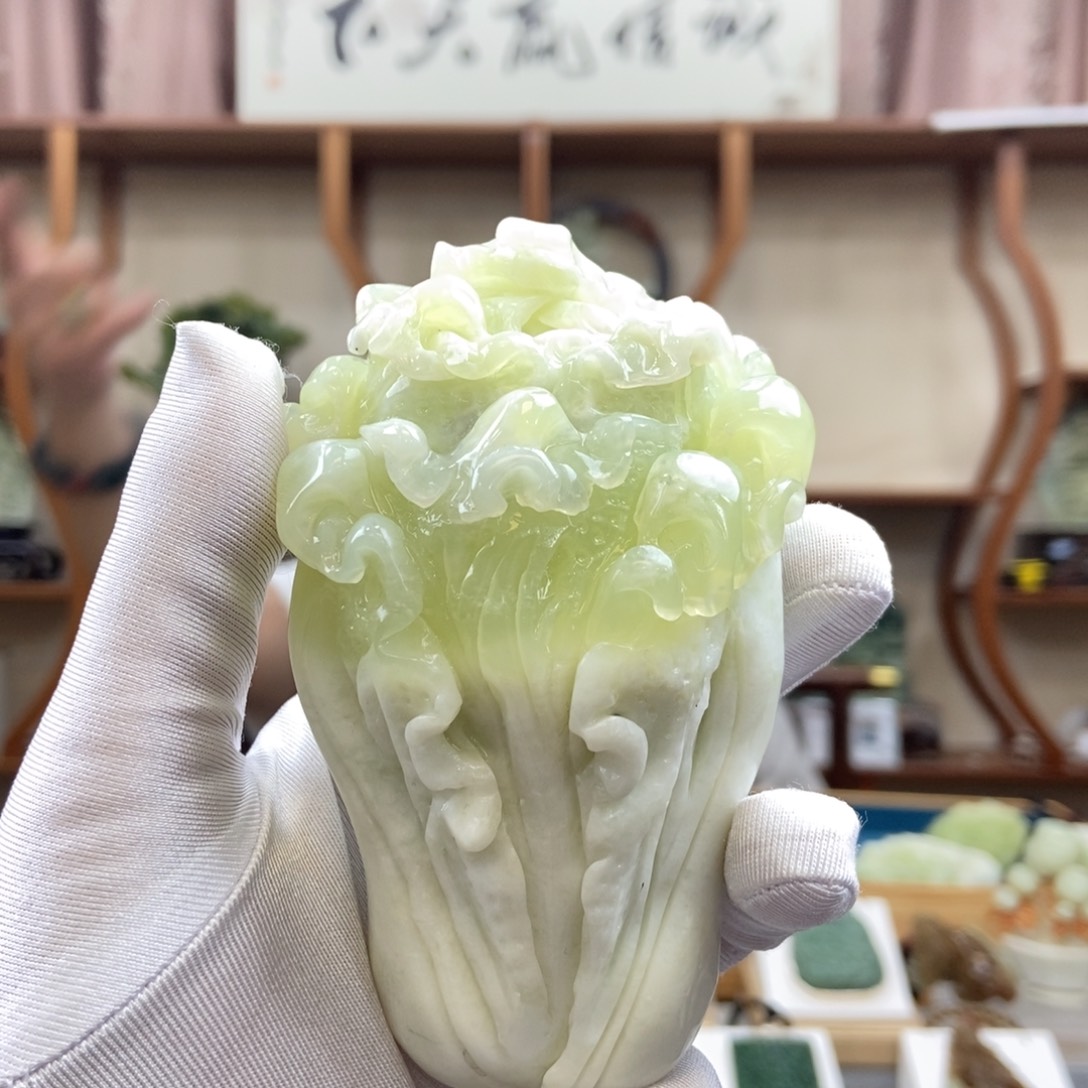 涛***哥蛇纹石玉未镶嵌手把