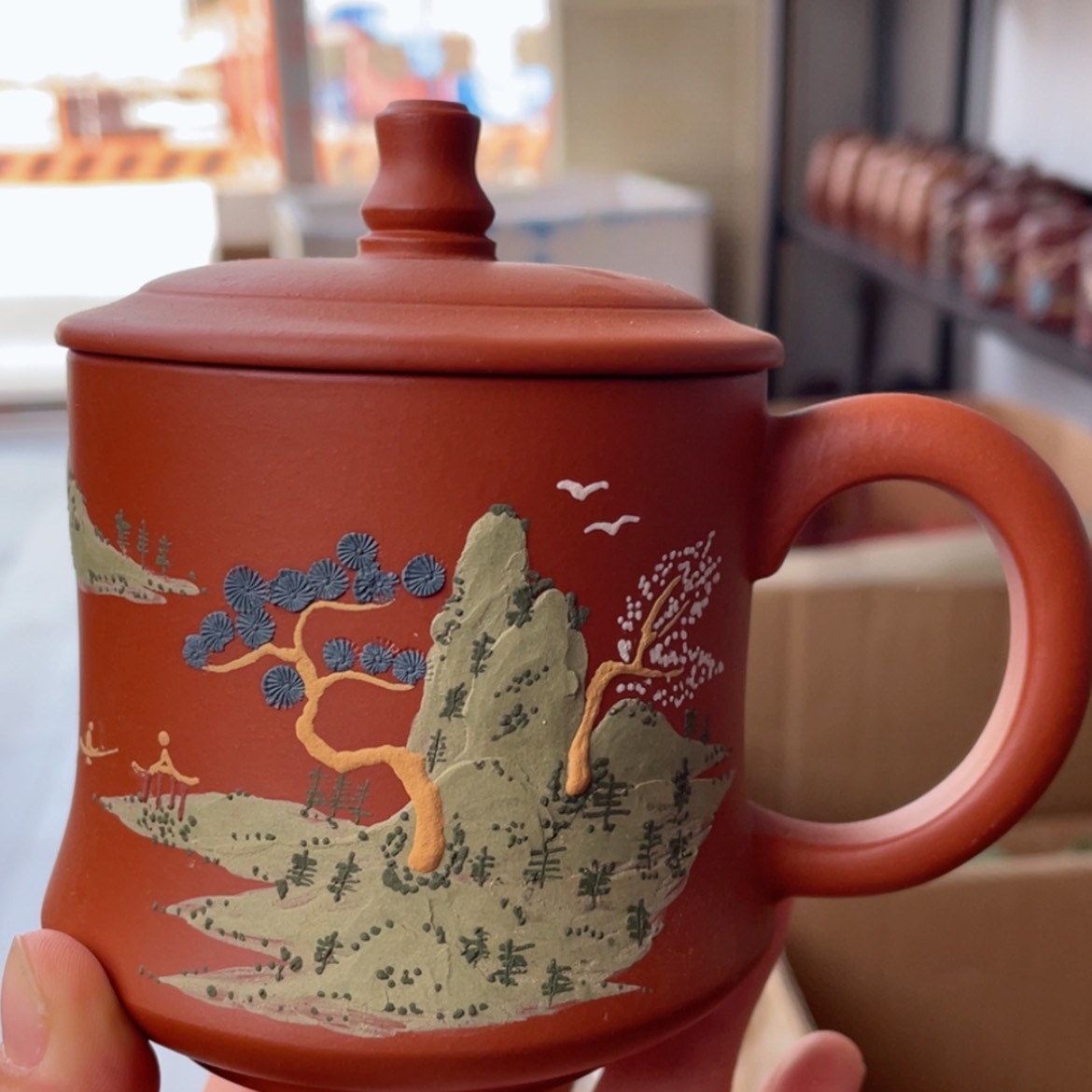 【闪购商品】茶杯紫砂宜兴原矿紫砂盖杯